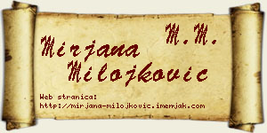 Mirjana Milojković vizit kartica